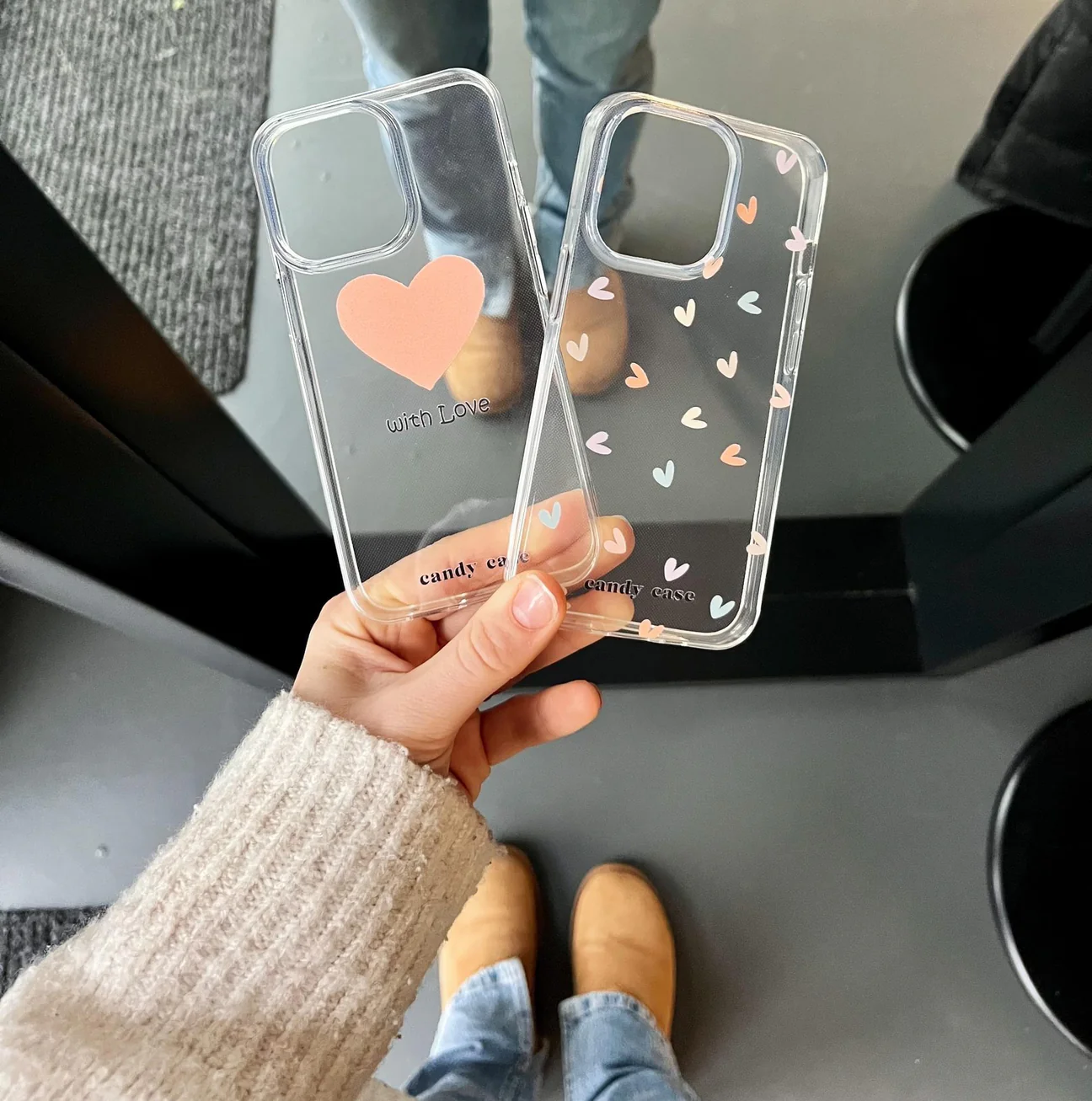 Candy Valentine hearts iPhone soft Telefoonhoesje - Afbeelding 2