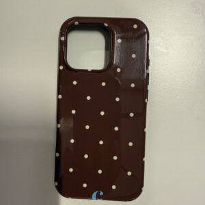 Candy Dot Espresso Tough Case iPhone 16 pro telefoonhoesje | Stock Sale