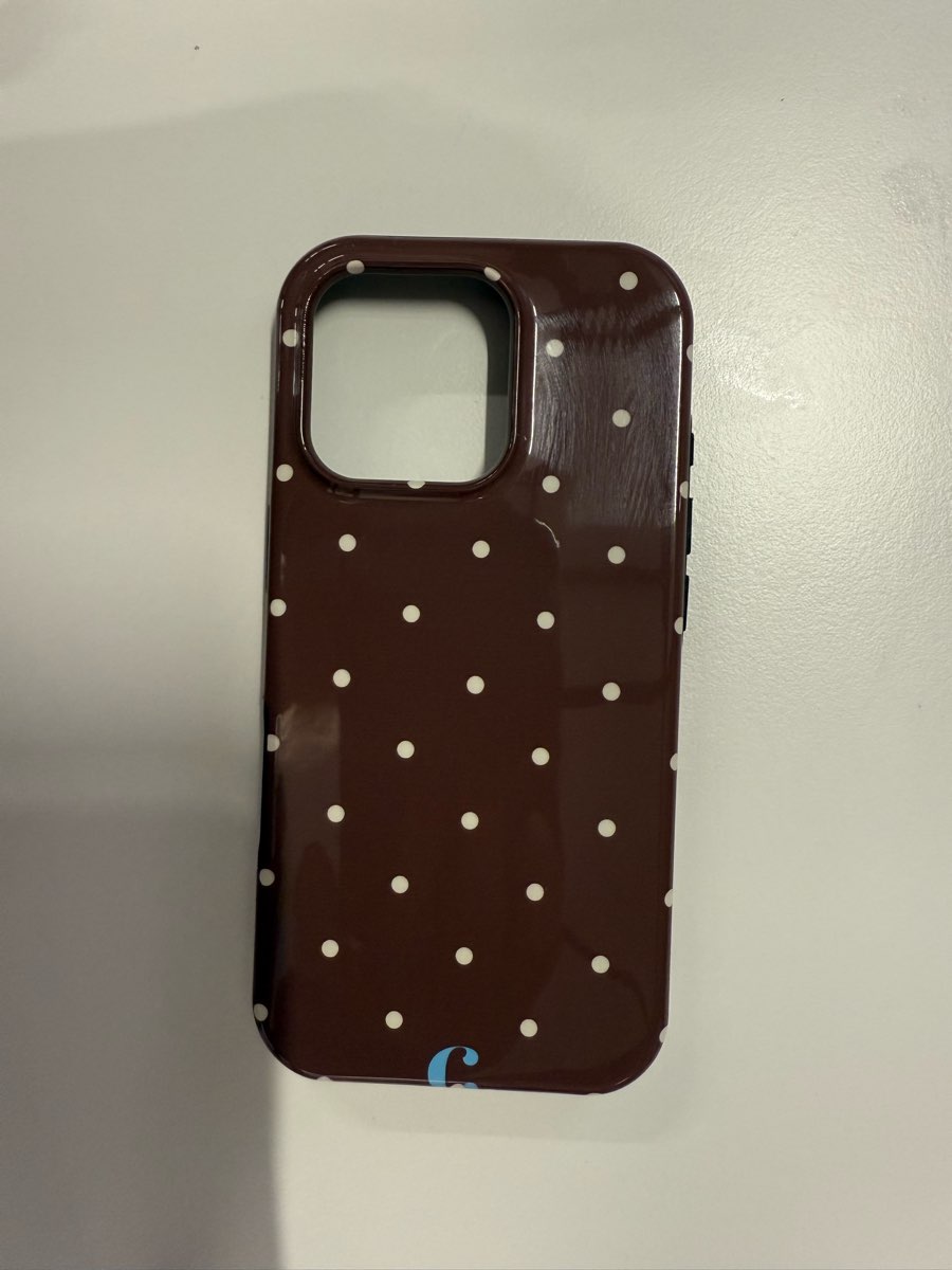 Candy Dot Espresso Tough Case iPhone 16 pro telefoonhoesje | Stock Sale