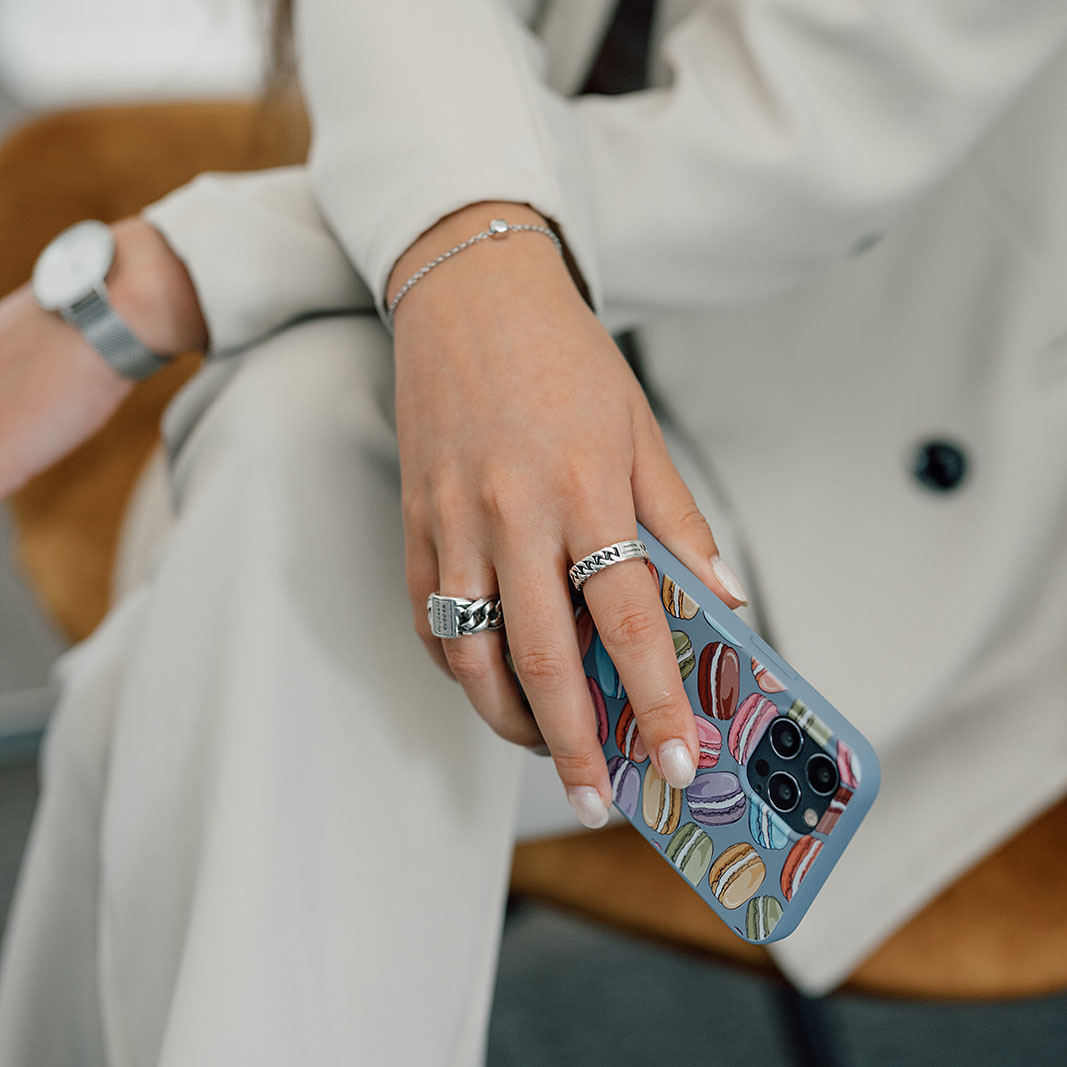 Candy Macaron lila iPhone hoesje - Afbeelding 3