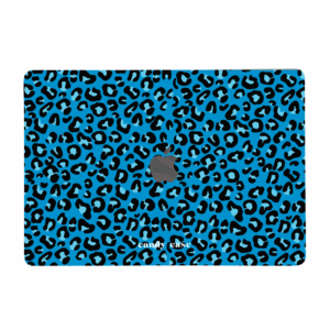 Candy Leopard Blue Laptop Sticker