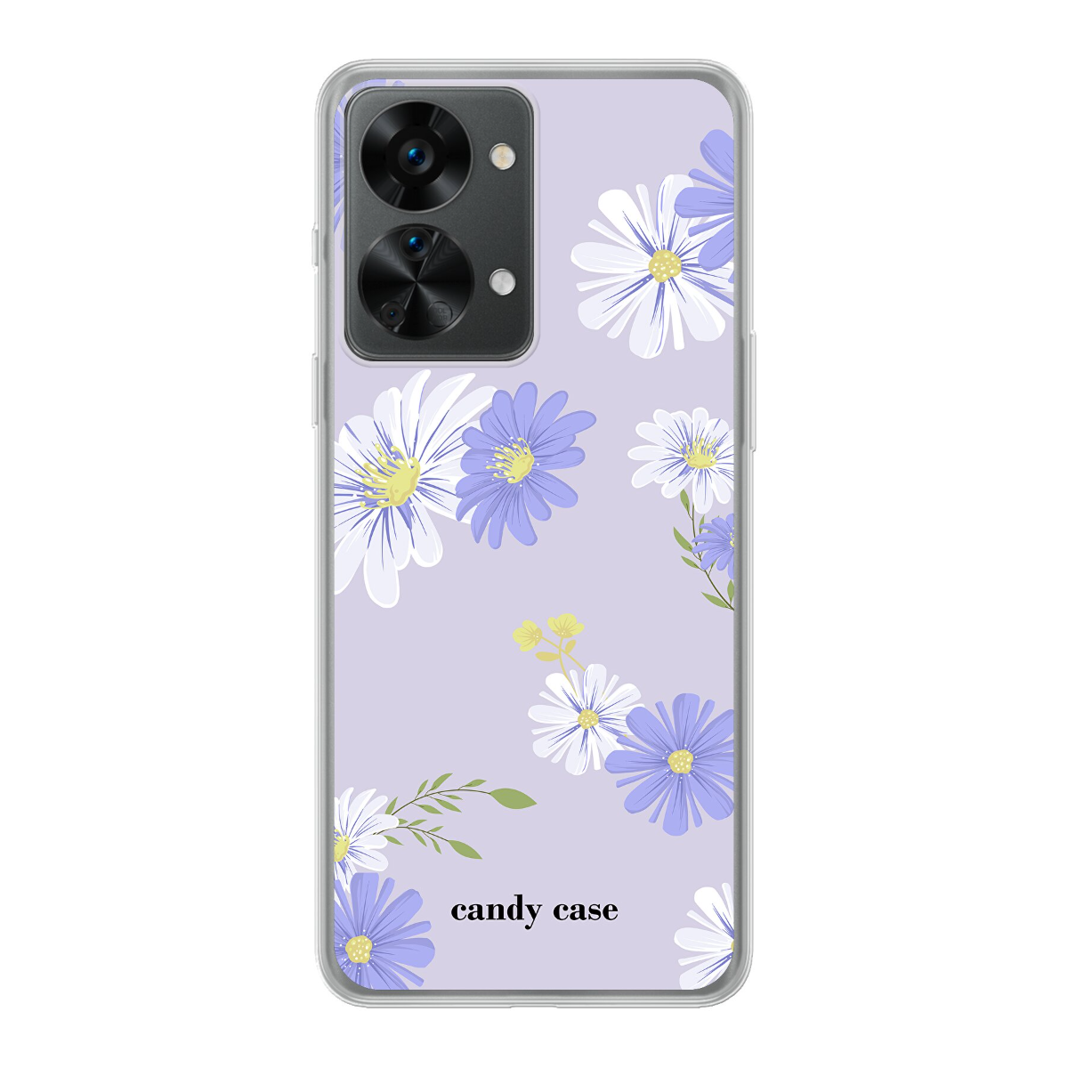 Candy flower purple One plus nord 2T Soft telefoonhoesje/ stock sale