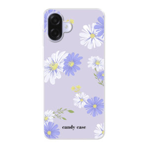 Candy flower purple Samsung Galaxy A7 2018 Soft telefoonhoesje/ stock sale