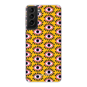 Candy Eyes Geel Samsung Galaxy S21 5G soft case telefoonhoesje/ stock sale