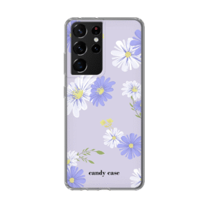 Candy Flower Purple soft Case Samsung Galaxy S22 ultra/ stock sale