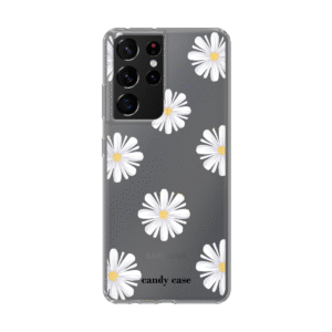 Candy flower white Samsung Galaxy S21 ultra soft telefoonhoesje/ stock sale