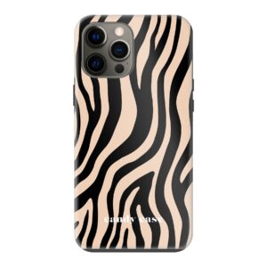 Candy zebra beige Tough Case iPhone 12 Pro Max telefoonhoesje | Stock Sale