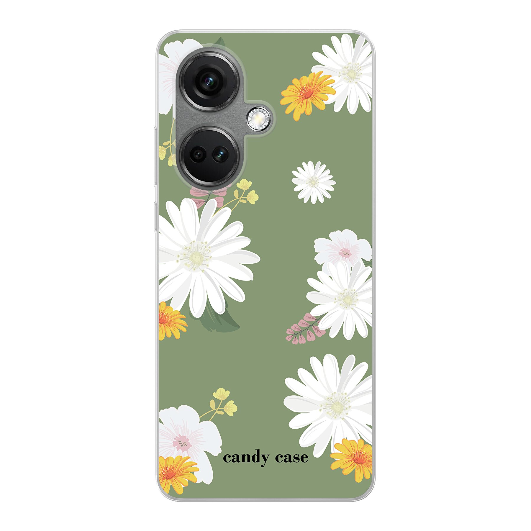 Candy Flower Green soft OnePlus Nord CE 3 5G telefoonhoesje/ Stock sale