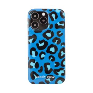 Candy Leopard Blue iPhone hoesje