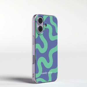 Candy swirl blue soft case iPhone telefoonhoesje